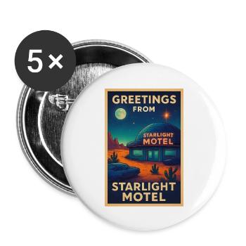 Starlight Motel Neon Desert Poster - Buttons small 1''/25 mm (5-pack) - white - Front