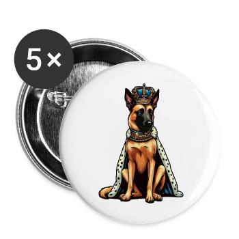 Malinois Belgischer Schäferhund Malinoisbesitzer - Buttons klein 25 mm (5er Pack) - Weiß - Vorne
