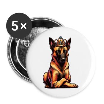 Malinois Belgischer Schäferhund Malinoisbesitzer - Buttons klein 25 mm (5er Pack) - Weiß - Vorne
