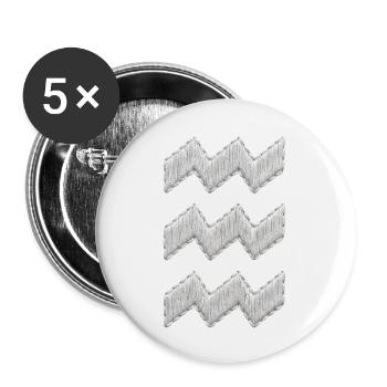 Die Eindhoven Vibes-Stickerei sieht weiß aus (bedruckt) - Buttons klein 25 mm (5er Pack) - Weiß - Vorne