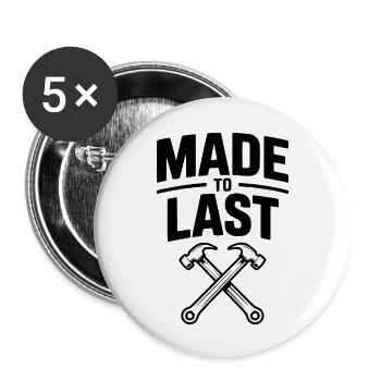Fait pour durer - Lot de 5 petits badges (25 mm) - blanc - Devant