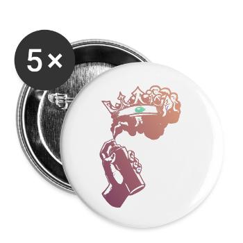 Royal Vape Mist - Buttons klein 25 mm (5er Pack) - Weiß - Vorne