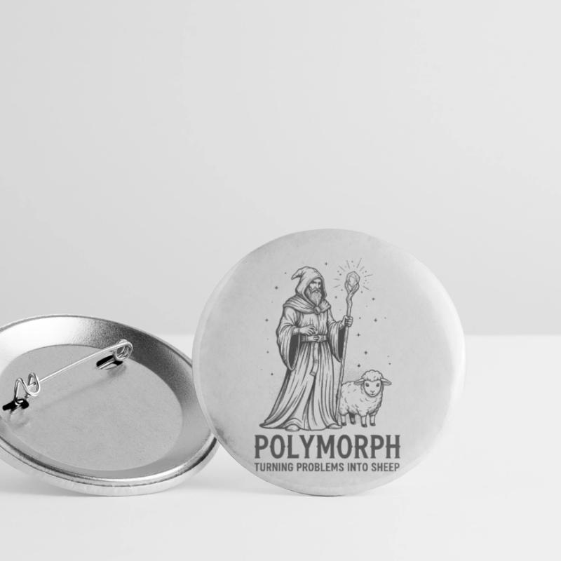 Polymorph Wizard – Turning Problems into Sheep Buttons klein 25 mm (5er Pack)