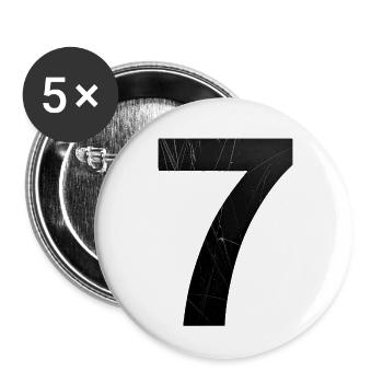 Grunge Seven Scratches - Buttons small 1''/25 mm (5-pack) - white - Front