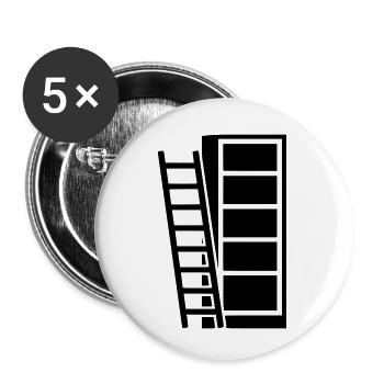 Bücherregal Leiter Bibliothek - Buttons klein 25 mm (5er Pack) - Weiß - Vorne