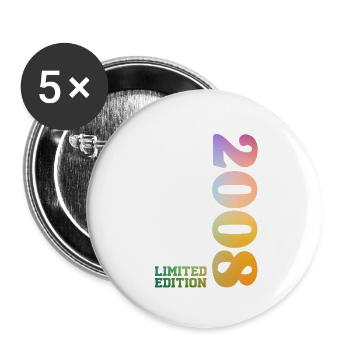 18th Birthday Eighteen Gift Limited Edition - Buttons small 1''/25 mm (5-pack) - white - Front