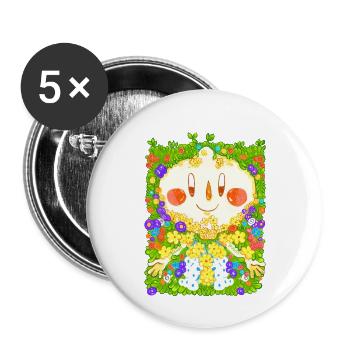 Flower bed - Buttons small 1''/25 mm (5-pack) - white - Front