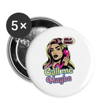 Nenn mich vielleicht - Buttons klein 25 mm (5er Pack) - Weiß - Vorne