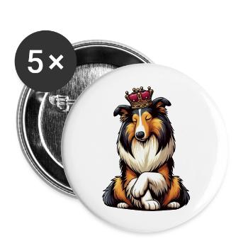 Propriétaire de Collie Collie Amant de Collie Collie Propriétaire - Lot de 5 petits badges (25 mm) - blanc - Devant