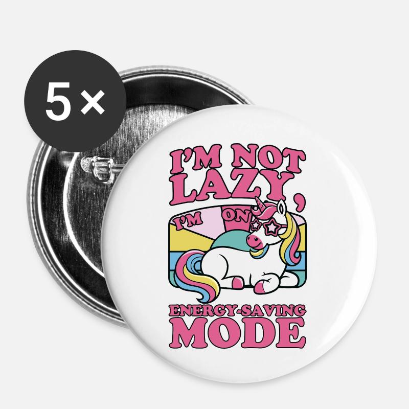 Not lazy in Energy Saving Mode - Buttons small 1''/25 mm (5-pack) - white