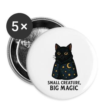 Moonlit Night Cat Star Cape - Buttons small 1''/25 mm (5-pack) - white - Front