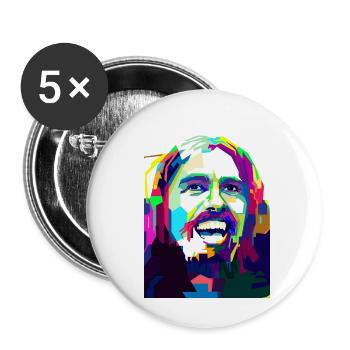 Die Tage der Rock'n'Roll-Popkunst - Buttons klein 25 mm (5er Pack) - Weiß - Vorne