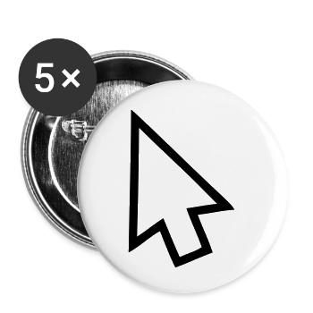 Arrow - Buttons small 1''/25 mm (5-pack) - white - Front