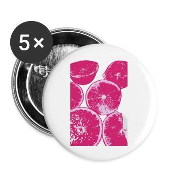 ZITRUSFRÜCHTE - Buttons klein 25 mm (5er Pack) - Weiß - Vorne