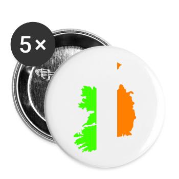 Ireland Country - Buttons small 1''/25 mm (5-pack) - white - Front