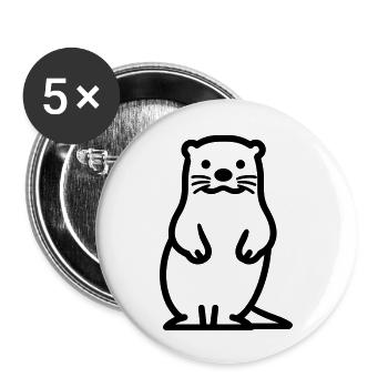 otter - Buttons small 1''/25 mm (5-pack) - white - Front