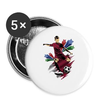 Qatar - Qatar - Flags - Buttons small 1''/25 mm (5-pack) - white - Front