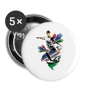 Ouzbékistan - Ouzbékistan - Drapeaux - Lot de 5 petits badges (25 mm) - blanc - Devant