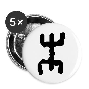 kabyle - Lot de 5 petits badges (25 mm) - blanc - Devant