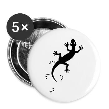 gecko_1 - Buttons klein 25 mm (5er Pack) - Weiß - Vorne