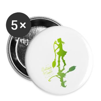 Believe in Magic Witch - green - Buttons small 1''/25 mm (5-pack) - white - Front