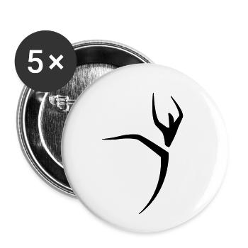 Grimpeur - Lot de 5 petits badges (25 mm) - blanc - Devant