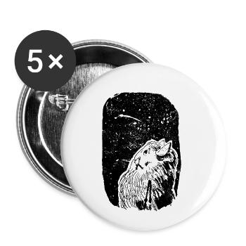 Rêveur sous les étoiles - Lot de 5 petits badges (25 mm) - blanc - Devant