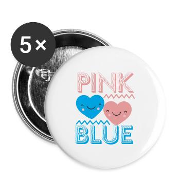 pregnant baby child born birth gift idea - Buttons small 1''/25 mm (5-pack) - white - Front