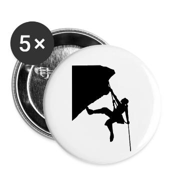 Climbing, Climber. - Buttons small 1''/25 mm (5-pack) - white - Front