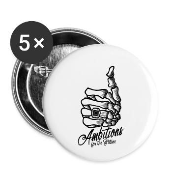 Ambitions Daumen - Buttons klein 25 mm (5er Pack) - Weiß - Vorne