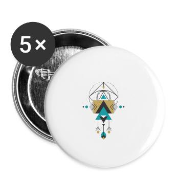 Festival Design - Buttons small 1''/25 mm (5-pack) - white - Front