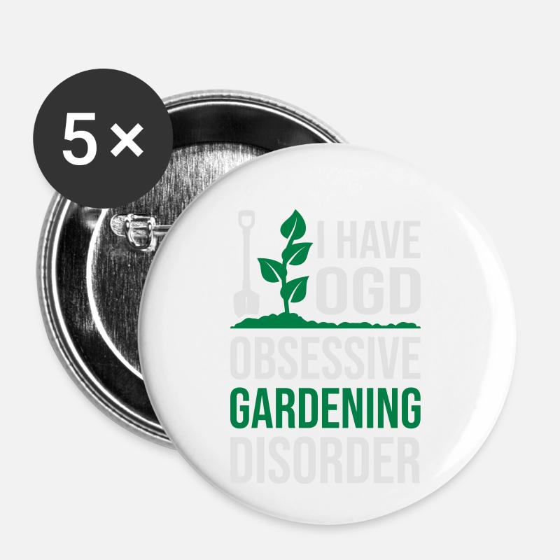 Obsessive Gardening Disorder - Buttons small 1''/25 mm (5-pack) - white