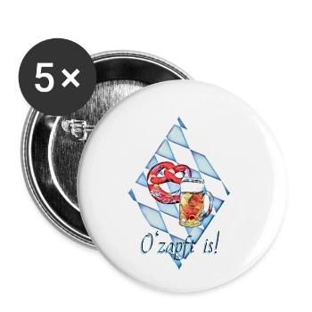 blockedTitle - Buttons small 1''/25 mm (5-pack) - white - Front