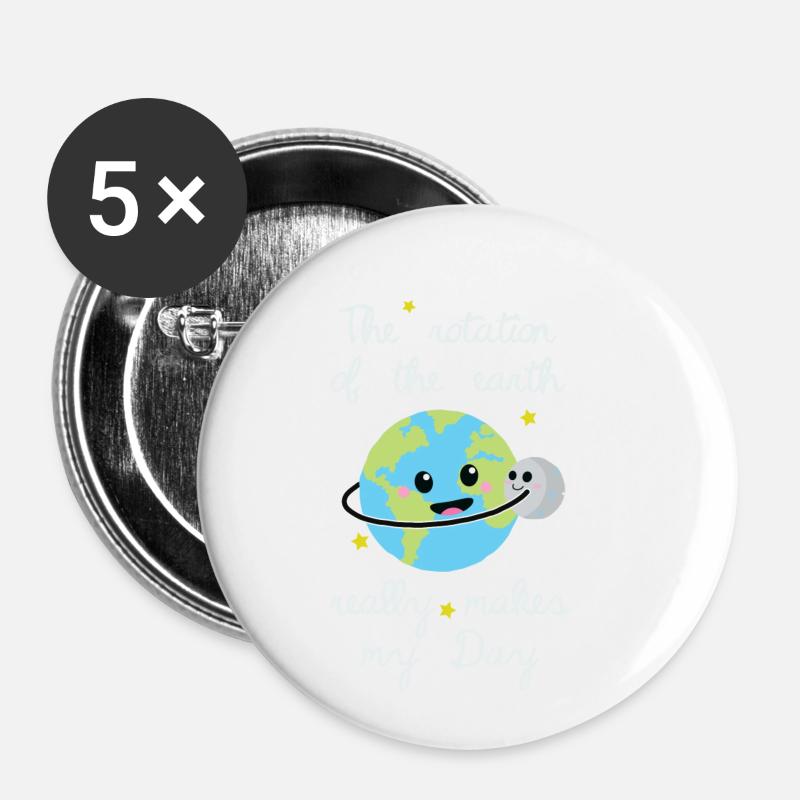 Rotation make my day. - Buttons small 1''/25 mm (5-pack) - white