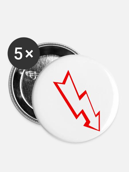 RED ARROW (Comic) - Buttons klein 25 mm (5er Pack) - Weiß