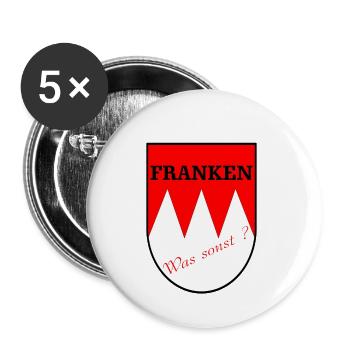 Franken, was sonst ? - Buttons klein 25 mm (5er Pack) - Weiß - Vorne