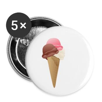 Cornet - Buttons small 1''/25 mm (5-pack) - white - Front