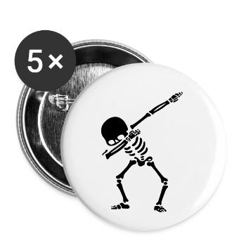 skeleton dab - Buttons small 1''/25 mm (5-pack) - white - Front