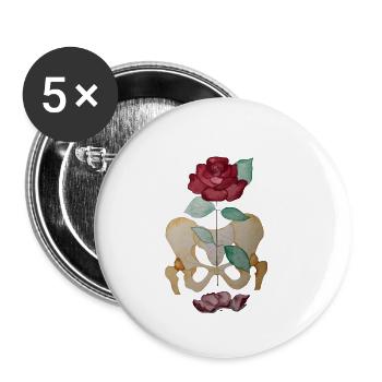 Orthopäde - Buttons klein 25 mm (5er Pack) - Weiß - Vorne