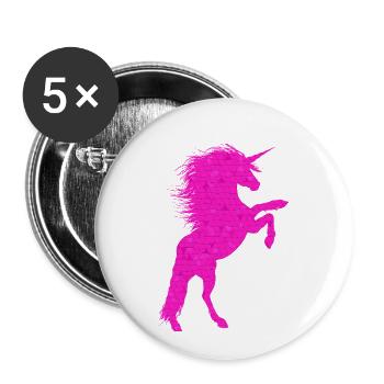 unicorn - Buttons small 1''/25 mm (5-pack) - white - Front