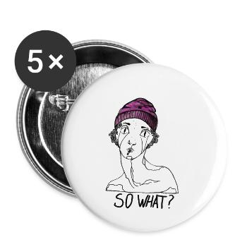 Différent et alors? - Lot de 5 petits badges (25 mm) - blanc - Devant