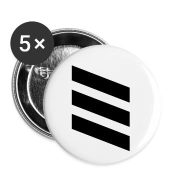 Hauptgerfreiter schwarz - Buttons klein 25 mm (5er Pack) - Weiß - Vorne