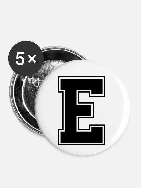 E - Buttons klein 25 mm (5er Pack) - Weiß