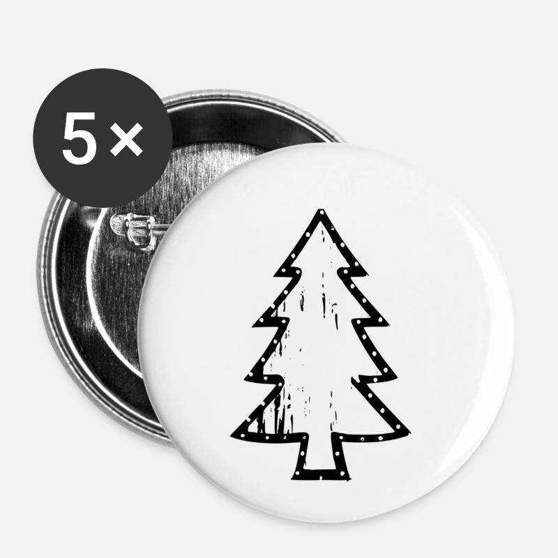 fir - Buttons small 1''/25 mm (5-pack) - white