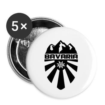 Bayern - Buttons klein 25 mm (5er Pack) - Weiß - Vorne