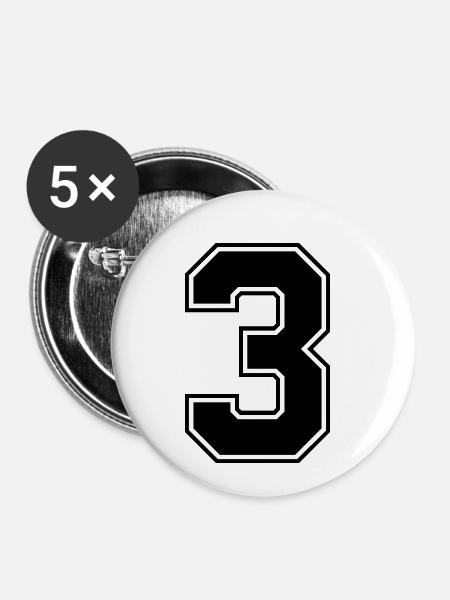 3 - Buttons klein 25 mm (5er Pack) - Weiß