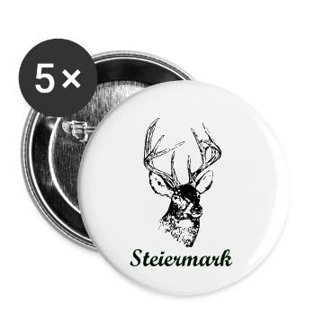 Styria - Buttons small 1''/25 mm (5-pack) - white - Front