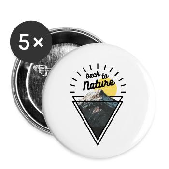 Back to nature - Buttons small 1''/25 mm (5-pack) - white - Front