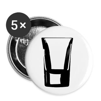 Shot glass - Buttons small 1''/25 mm (5-pack) - white - Front