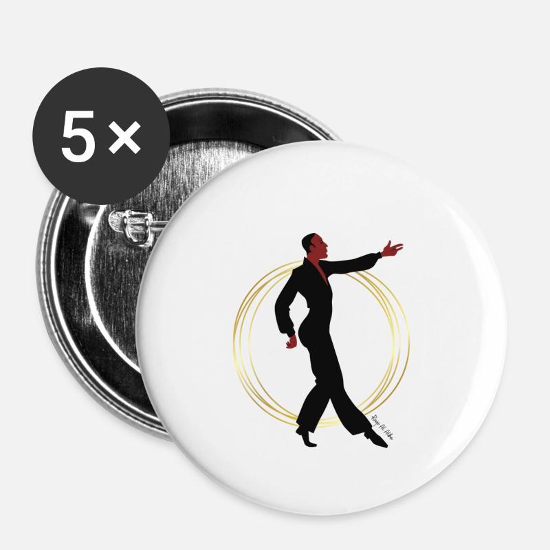 Latin - Buttons small 1''/25 mm (5-pack) - white